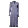 Proenza Schouler Wide Ribbed Midi Dress In Purple Silk-cashmere