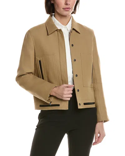 Proenza Schouler Wiley Linen-blend Jacket In Brown