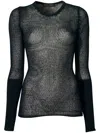 Proenza Schouler Willa Mesh Jumper In Black