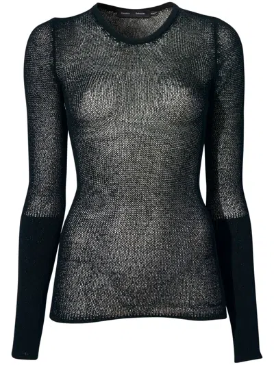Proenza Schouler Willa Mesh Jumper In Black