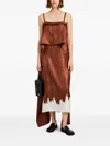 Proenza Schouler Wilma Double Printed Silk Dress In Brown