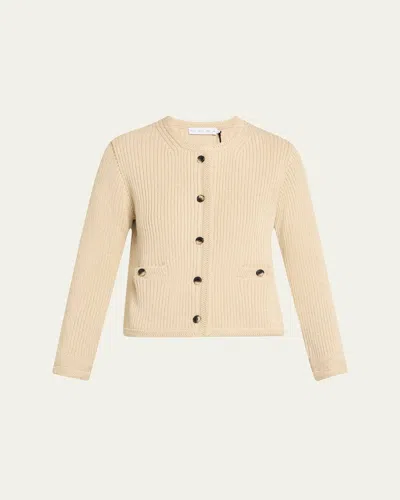 Proenza Schouler Wilson Knit Jacket In Light Wheat