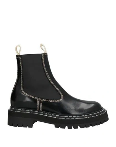 Proenza Schouler Woman Ankle Boots Black Size 12 Calfskin