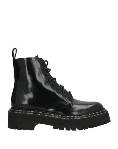 Proenza Schouler Woman Ankle Boots Black Size 8 Cow Leather