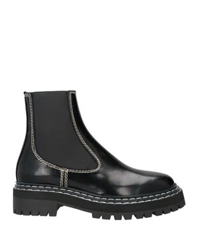 Proenza Schouler Woman Ankle Boots Black Size 8 Leather