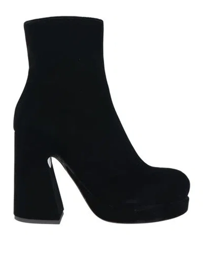 Proenza Schouler Woman Ankle Boots Black Size 8 Textile Fibers