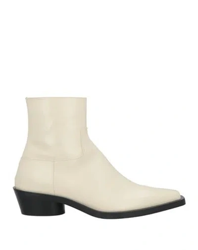 Proenza Schouler Woman Ankle Boots Cream Size 8 Calfskin In White