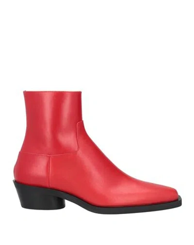 Proenza Schouler Woman Ankle Boots Red Size 8 Calfskin