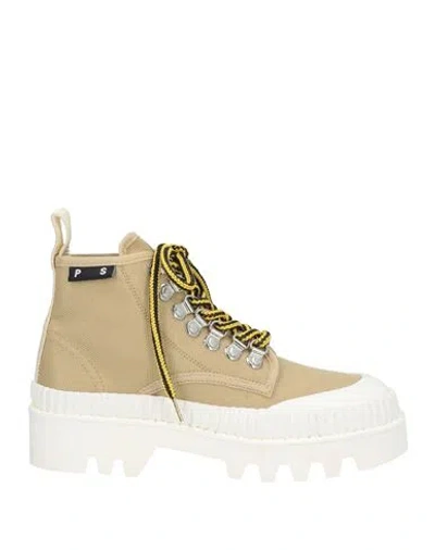 Proenza Schouler Woman Ankle Boots Sand Size 8 Textile Fibers In Beige