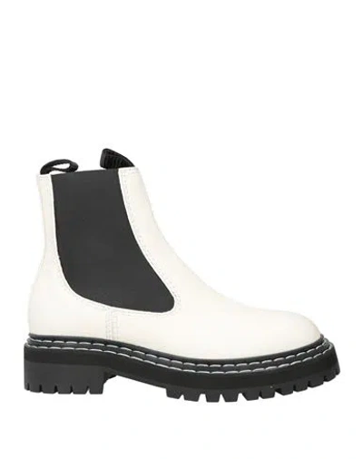 Proenza Schouler Woman Ankle Boots White Size 8 Calfskin