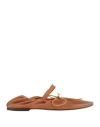 Proenza Schouler Woman Ballet Flats Camel Size 6 Synthetisches Material In Brown