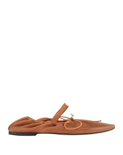 Proenza Schouler Woman Ballet Flats Camel Size 6 Synthetisches Material In Sand