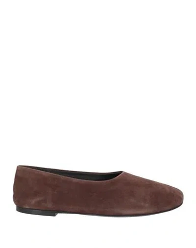 Proenza Schouler Woman Ballet Flats Chocolate Brown Size 9 Leather
