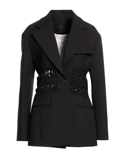 Proenza Schouler Woman Blazer Black Size 6 Virgin Wool, Elastane, Polyamide