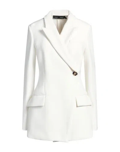 Proenza Schouler Woman Blazer White Size 6 Viscose, Elastane