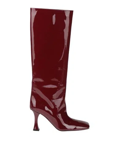 Proenza Schouler Woman Boot Burgundy Size 8 Goat Skin In Red