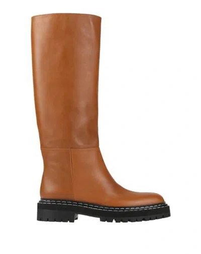 Proenza Schouler Woman Boot Tan Size 8 Calfskin In Multi