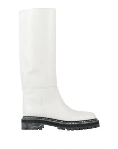 Proenza Schouler Woman Boot White Size 12 Cow Leather