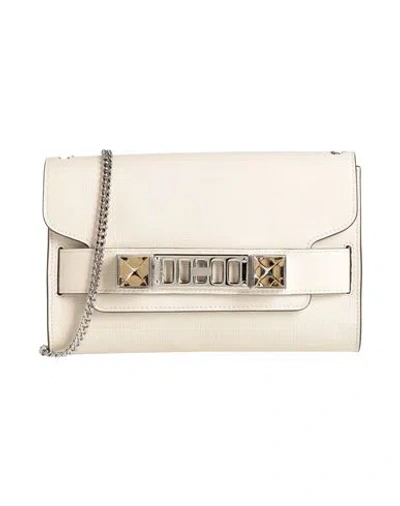 Proenza Schouler Woman Cross-body Bag Ivory Size - Leather, Metal In Neutral