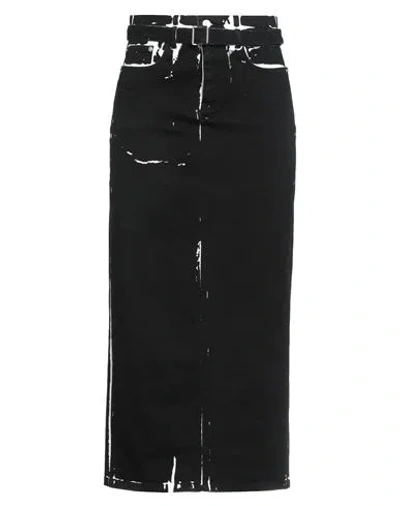 Proenza Schouler Woman Denim Skirt Black Size 26 Cotton, Elastane