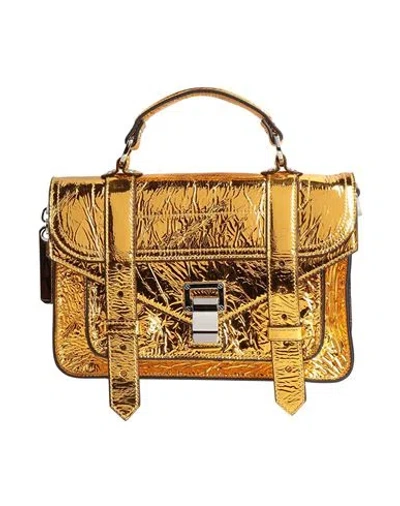 Proenza Schouler Woman Handbag Gold Size - Textile Fibers