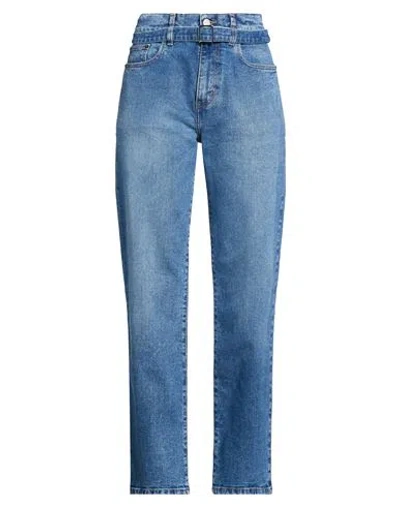 Proenza Schouler Woman Jeans Blue Size 30 Cotton, Elastane In Black