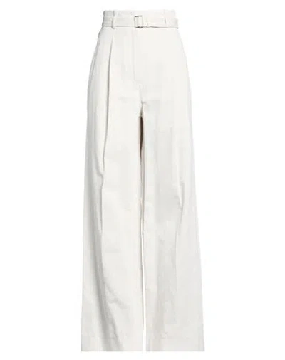 Proenza Schouler Woman Jeans Light Grey Size 6 Cotton, Linen In White