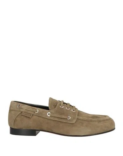 Proenza Schouler Woman Lace-up Shoes Military Green Size 6.5 Leather In Brown