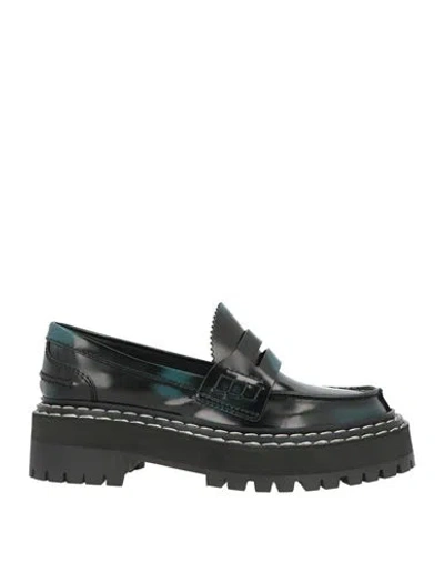 Proenza Schouler Woman Loafers Black Size 6 Leather In Multi