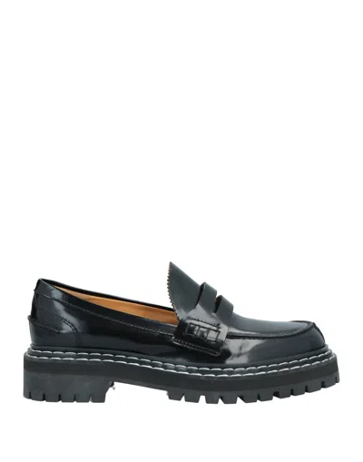 Proenza Schouler Woman Loafers Black Size 10 Calfskin
