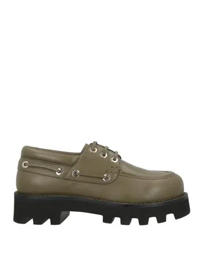 Proenza Schouler Woman Loafers Military Green Size 7 Calfskin