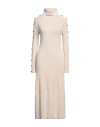 Proenza Schouler Woman Midi Dress Beige Size S Cotton, Polyamide, Viscose, Polyester, Elastane In Beige