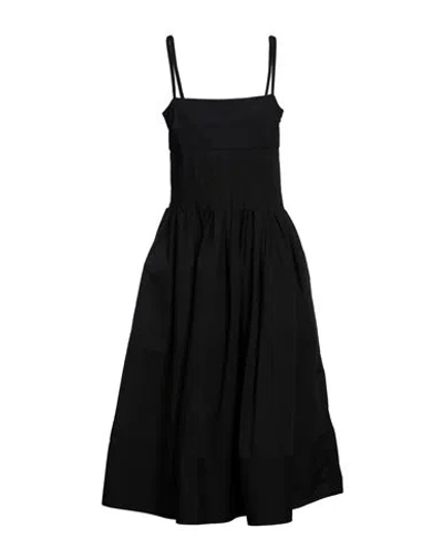 Proenza Schouler Woman Midi Dress Black Size 6 Cotton, Elastane