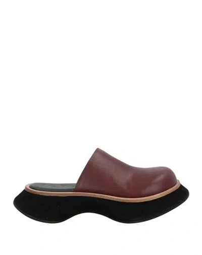 Proenza Schouler Woman Mules & Clogs Dark Brown Size 7 Calfskin In Animal Print