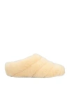 Proenza Schouler Rondo Shearling Slippers In Cream Sheepskin Fur In Beige