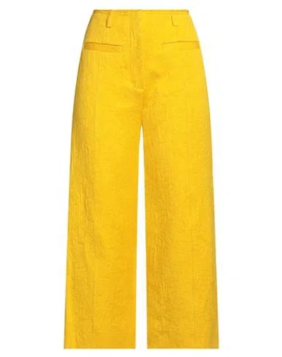 Proenza Schouler Woman Pants Ocher Size 4 Cotton, Viscose In Yellow