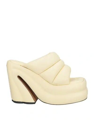 Proenza Schouler Woman Sandals Beige Size 10 Leather