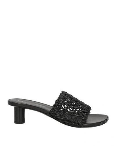 Proenza Schouler Woman Sandals Black Size 11 Textile Fibers