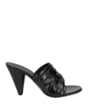 Proenza Schouler Gathered Cone 85mm Leather Sandals In Black