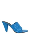 Proenza Schouler Woman Sandals Blue Size 11 Leather In Blue