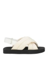 Proenza Schouler Woman Sandals Cream Size 7 Leather, Textile Fibers