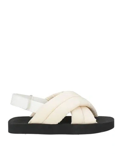 Proenza Schouler Woman Sandals Cream Size 7 Leather, Textile Fibers