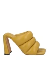 Proenza Schouler Woman Sandals Mustard Size 8 Leather In Yellow