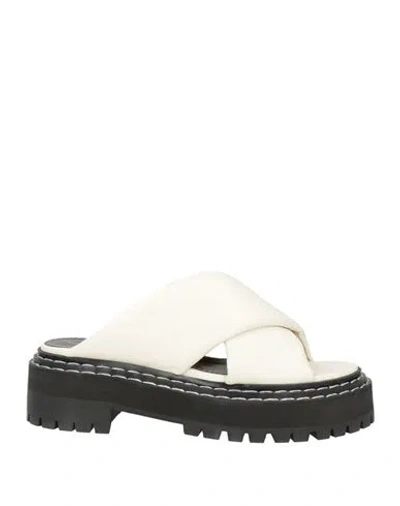 Proenza Schouler Woman Sandals White Size 7 Leather