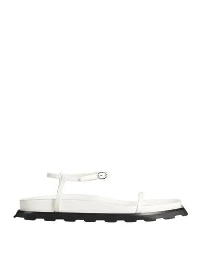Proenza Schouler Woman Sandals White Size 8 Soft Leather In Multi