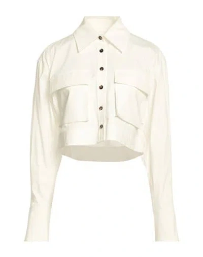 Proenza Schouler Woman Shirt White Size 4 Cotton, Elastane