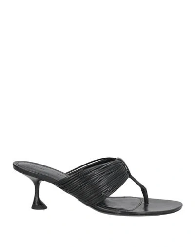 PROENZA SCHOULER PROENZA SCHOULER WOMAN THONG SANDAL BLACK SIZE 8 LEATHER