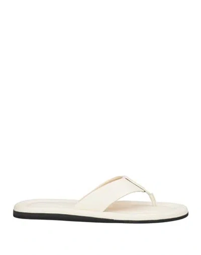 Proenza Schouler Woman Thong Sandal Ivory Size 8 Leather In White