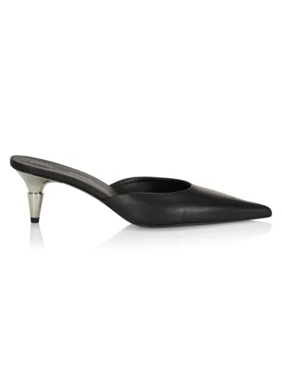 Proenza Schouler Women's 65mm Spike-heel Leather Mules In Black