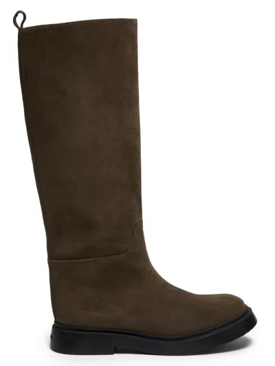 Proenza Schouler Women's Bank 25mm Suede Tall Boots In Brown